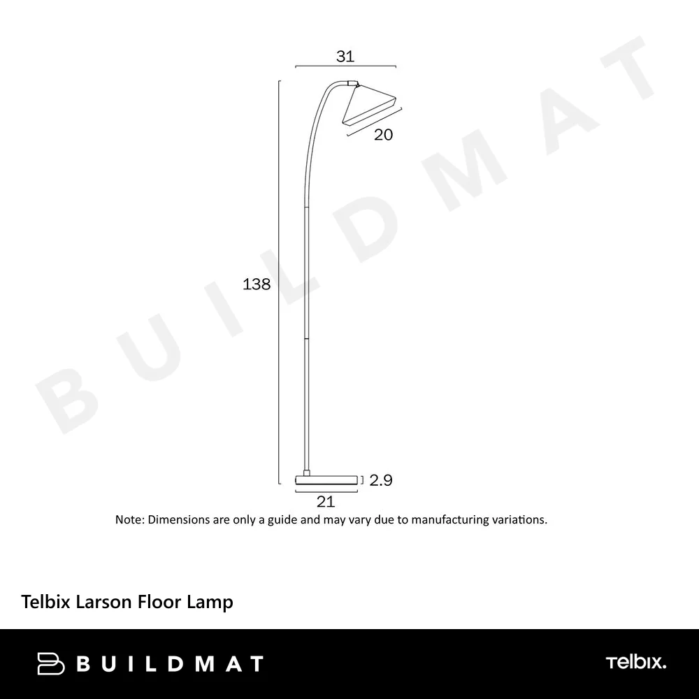 Telbix Larson Floor Lamp Brass - Image 7