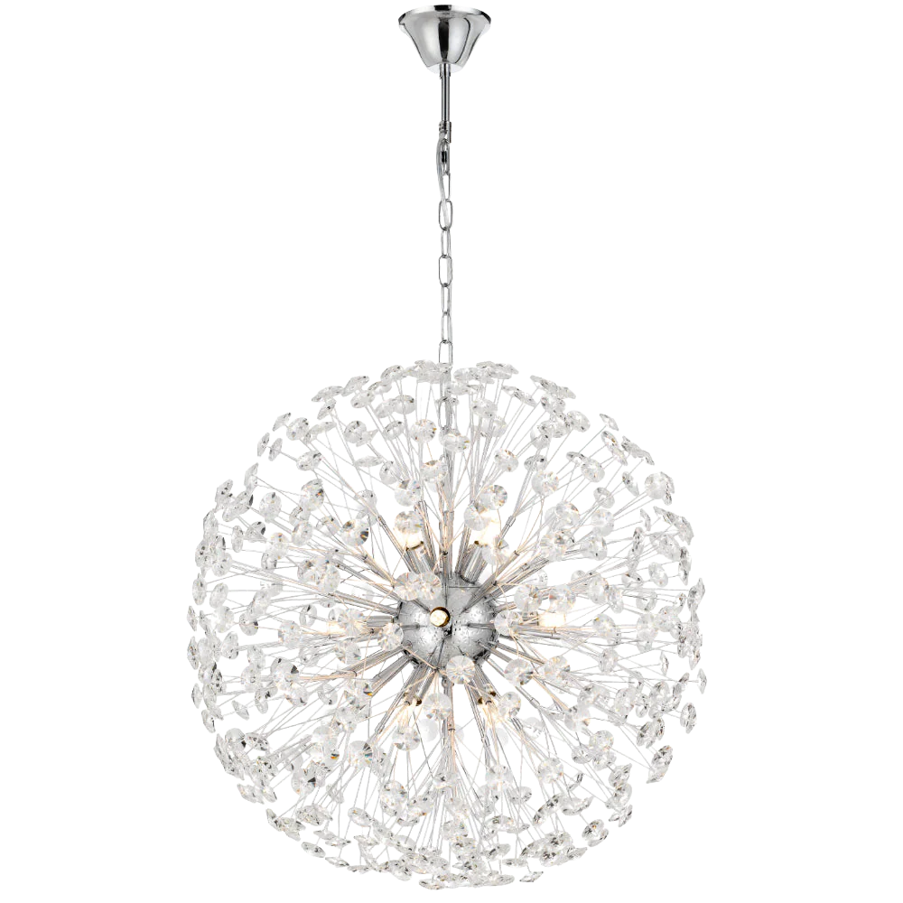 Telbix Lerida 12 Light Round Pendant Chrome - Image 5