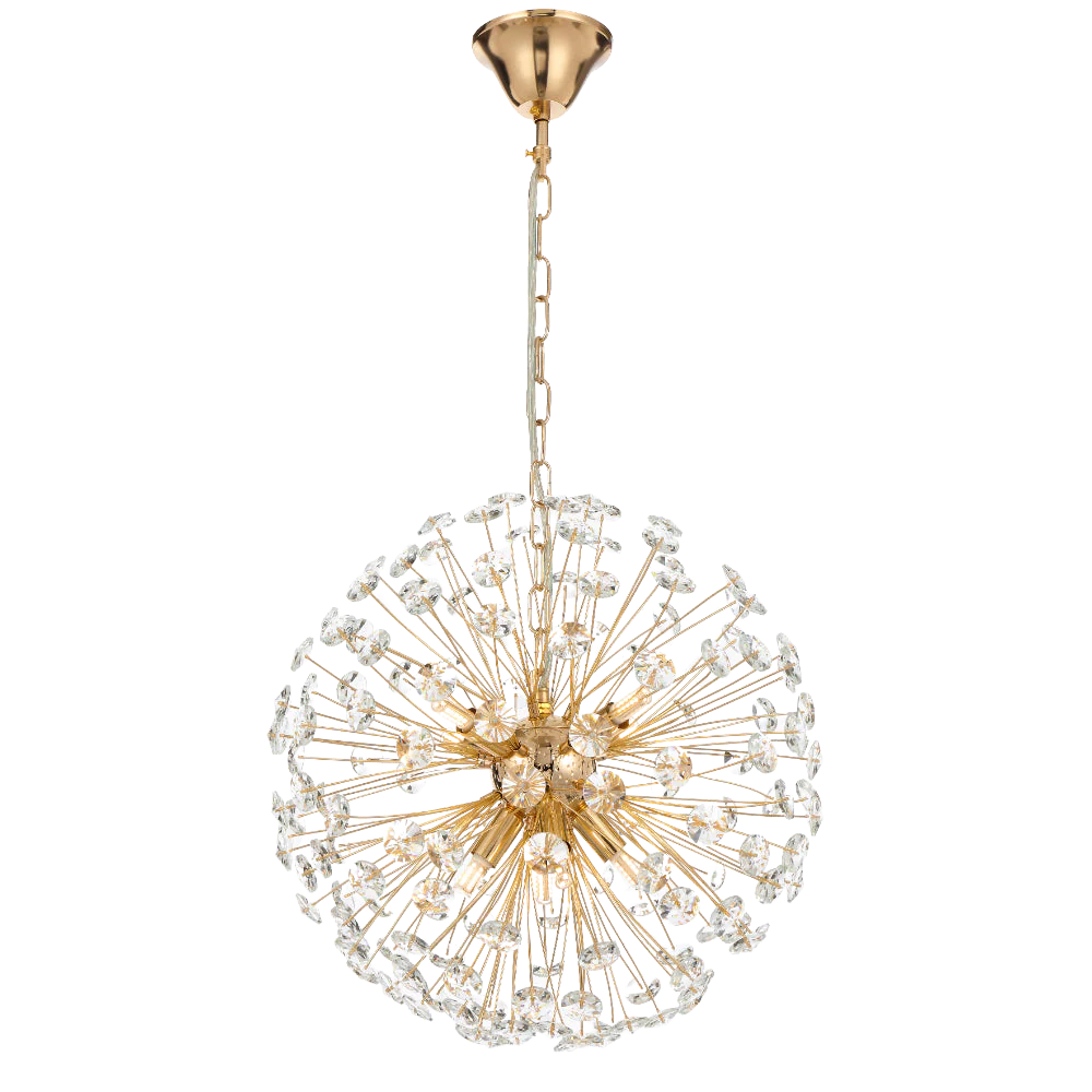 Telbix Lerida 8 Light Round Pendant Gold - Image 3