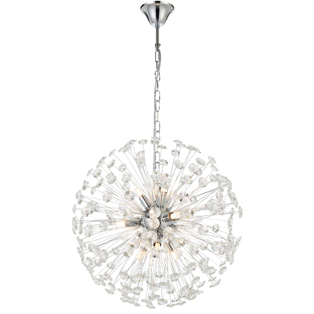 Telbix Lerida 9 Light Round Pendant Chrome - Image 3