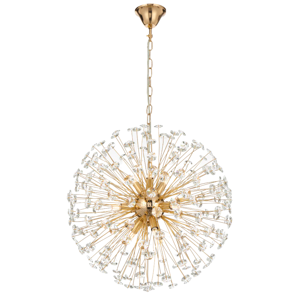 Telbix Lerida 9 Light Round Pendant Gold - Image 7