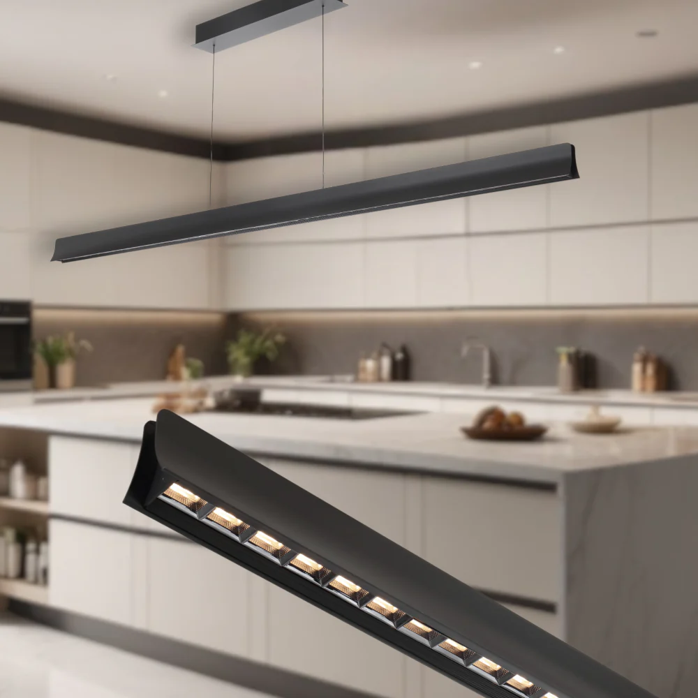 Telbix Lucid 180cm Pendant Black - Image 2