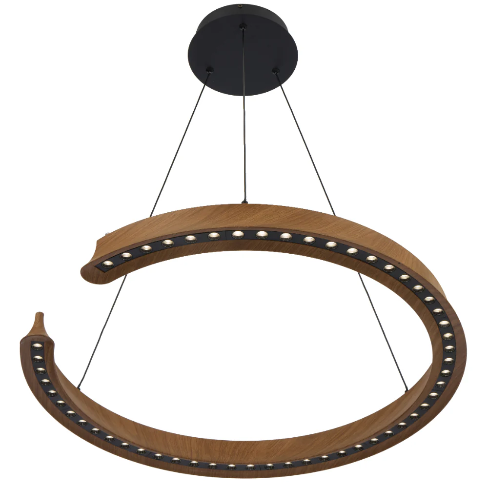 Telbix Lucid Round Pendant Wood - Image 4