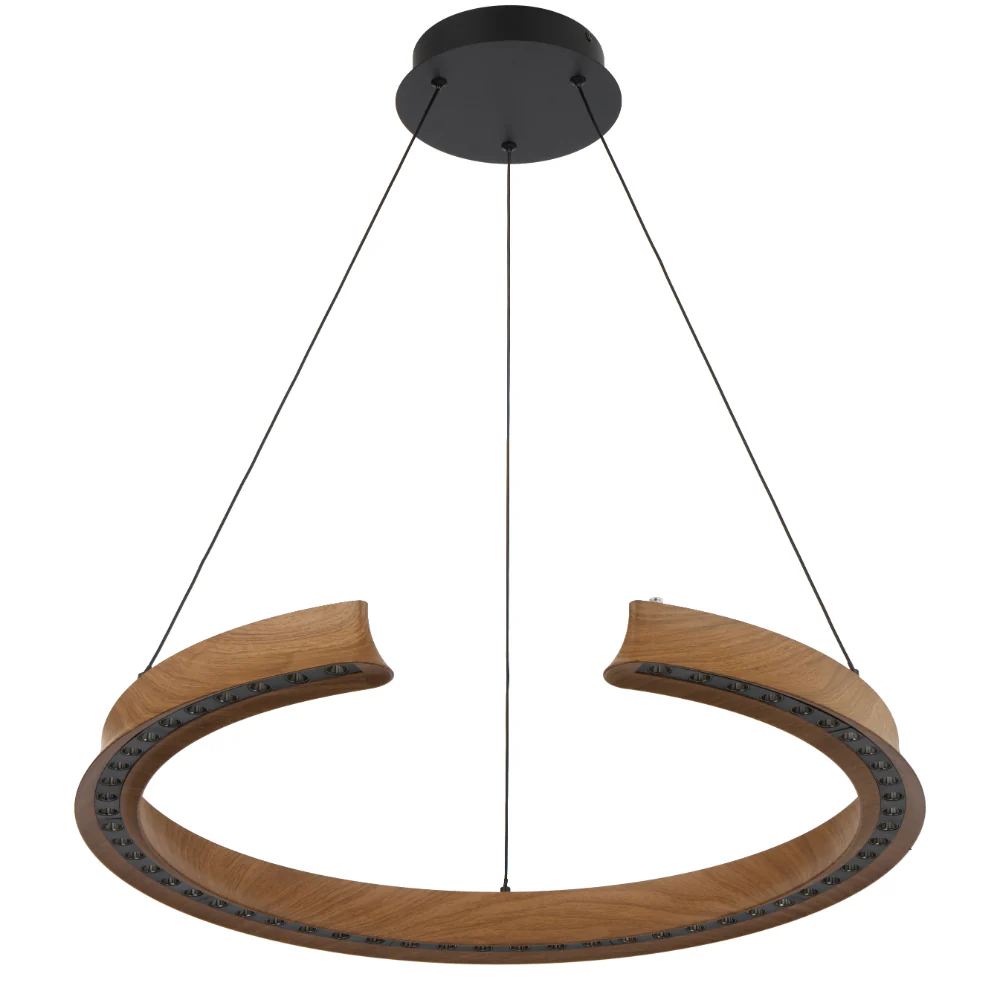 Telbix Lucid Round Pendant Wood - Image 5