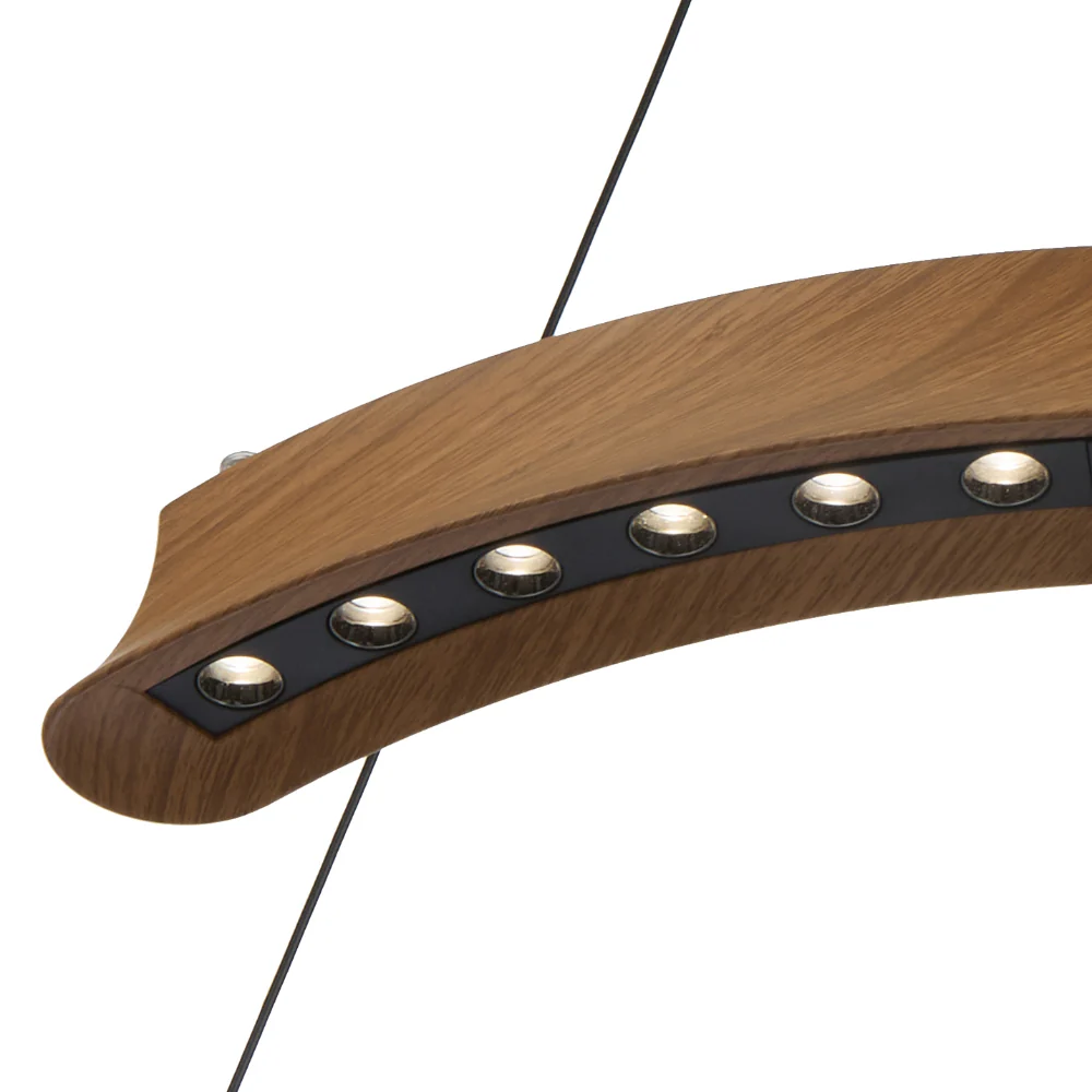 Telbix Lucid Round Pendant Wood - Image 6