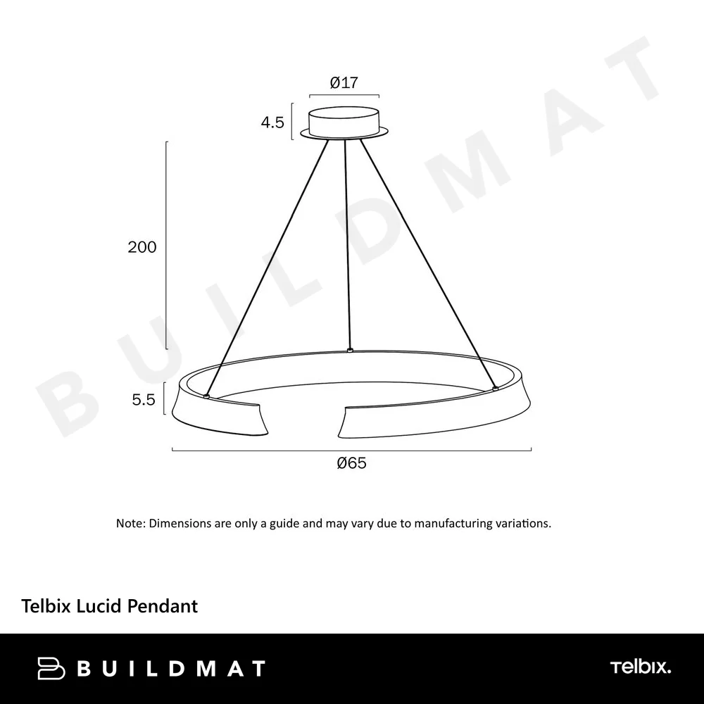 Telbix Lucid Round Pendant Wood - Image 7