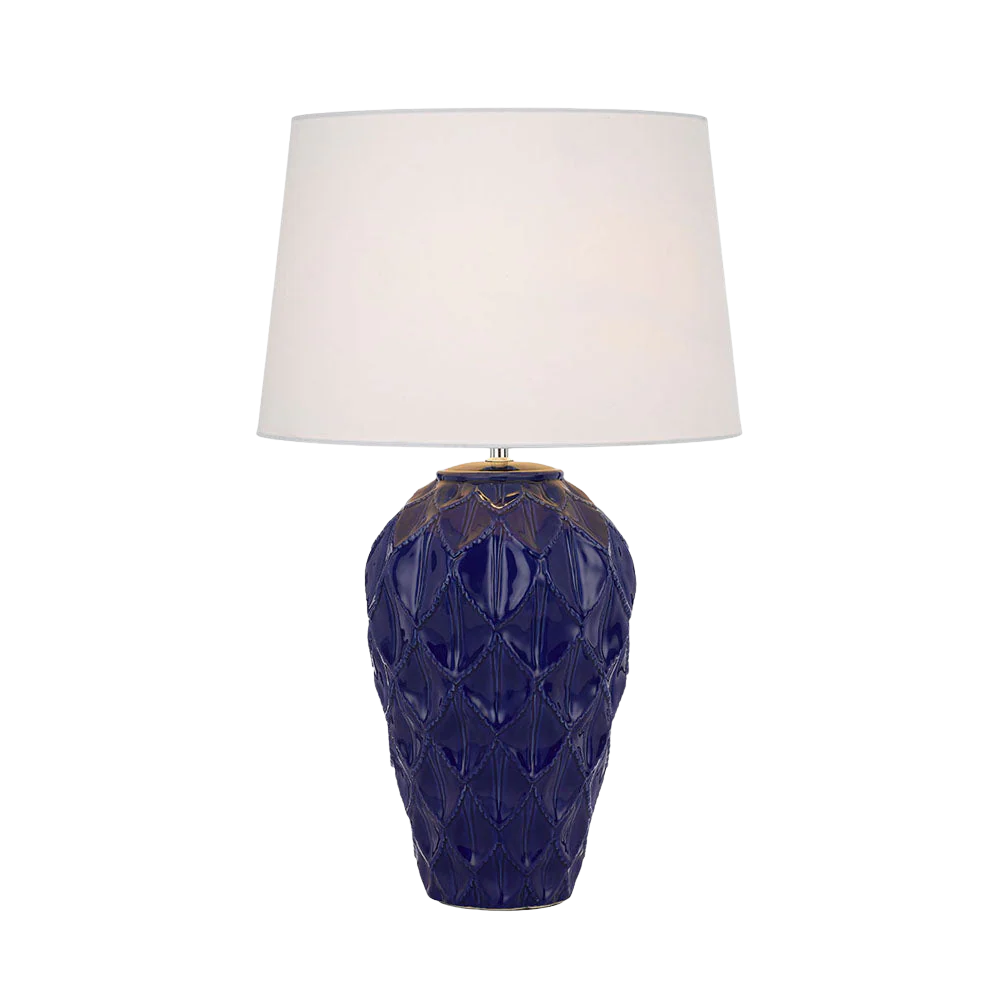 Telbix Madrid Ceramic Table Lamp Blue - Image 5