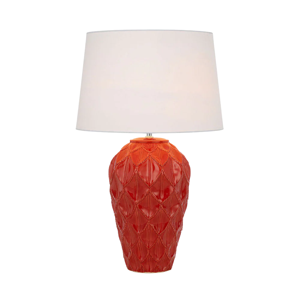Telbix Madrid Ceramic Table Lamp Red - Image 5