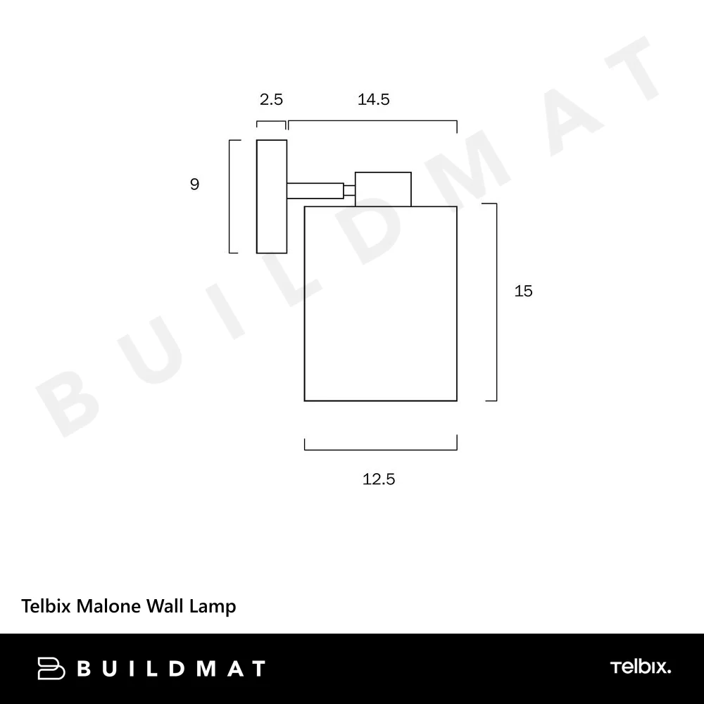 Telbix Malone Wall Lamp Nickel White - Image 4
