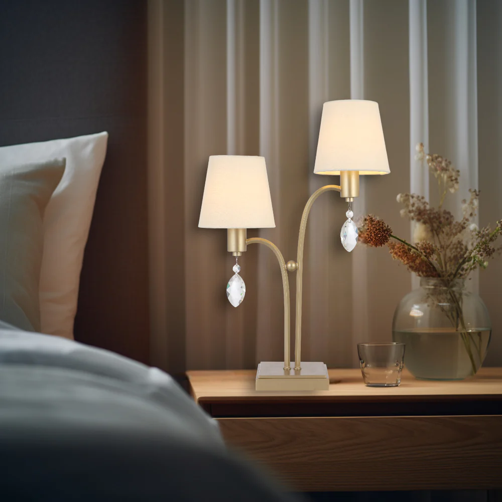 Telbix Malvern 2 Light Table Lamp Antique Silver - Image 2