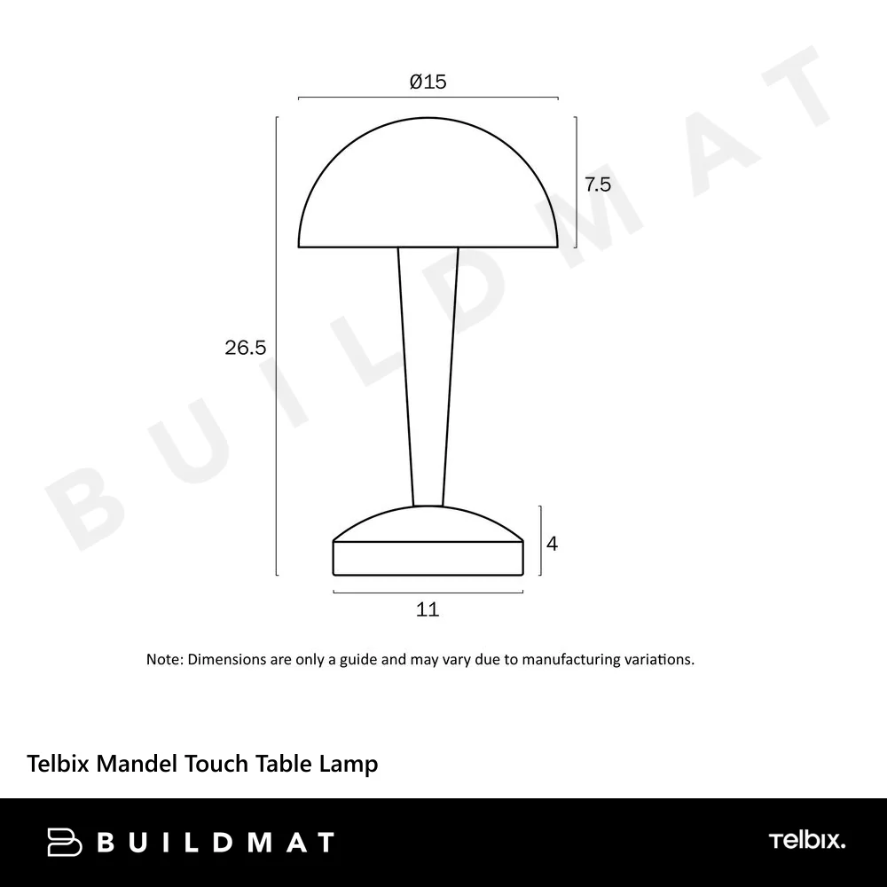Telbix Mandel Touch Table Lamp Black - Image 6