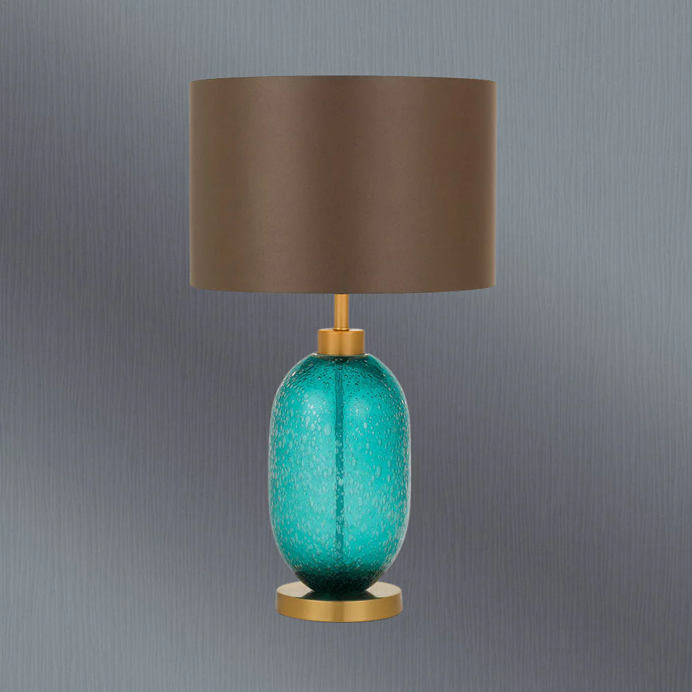 Telbix Manolo Table Lamp Teal Brown - Image 2