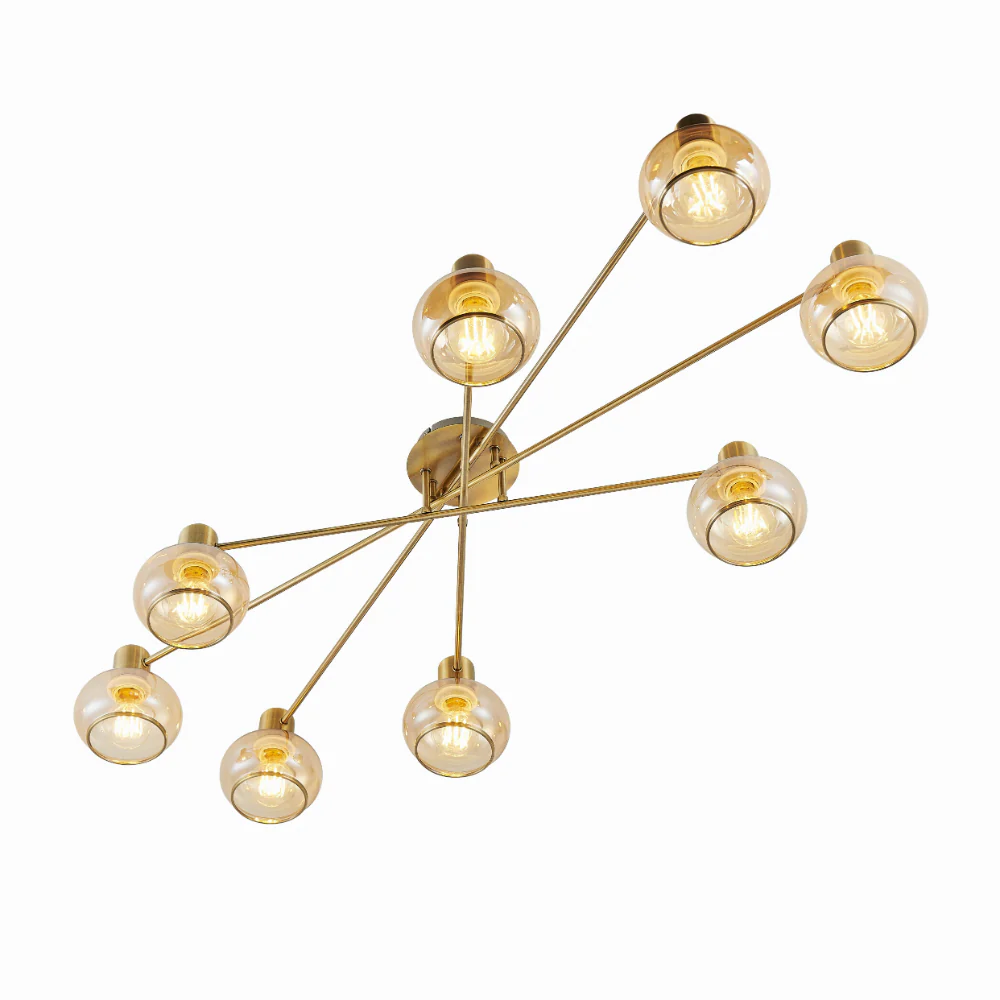 Telbix Marbell 8 Light CTC Antique Brass - Image 5