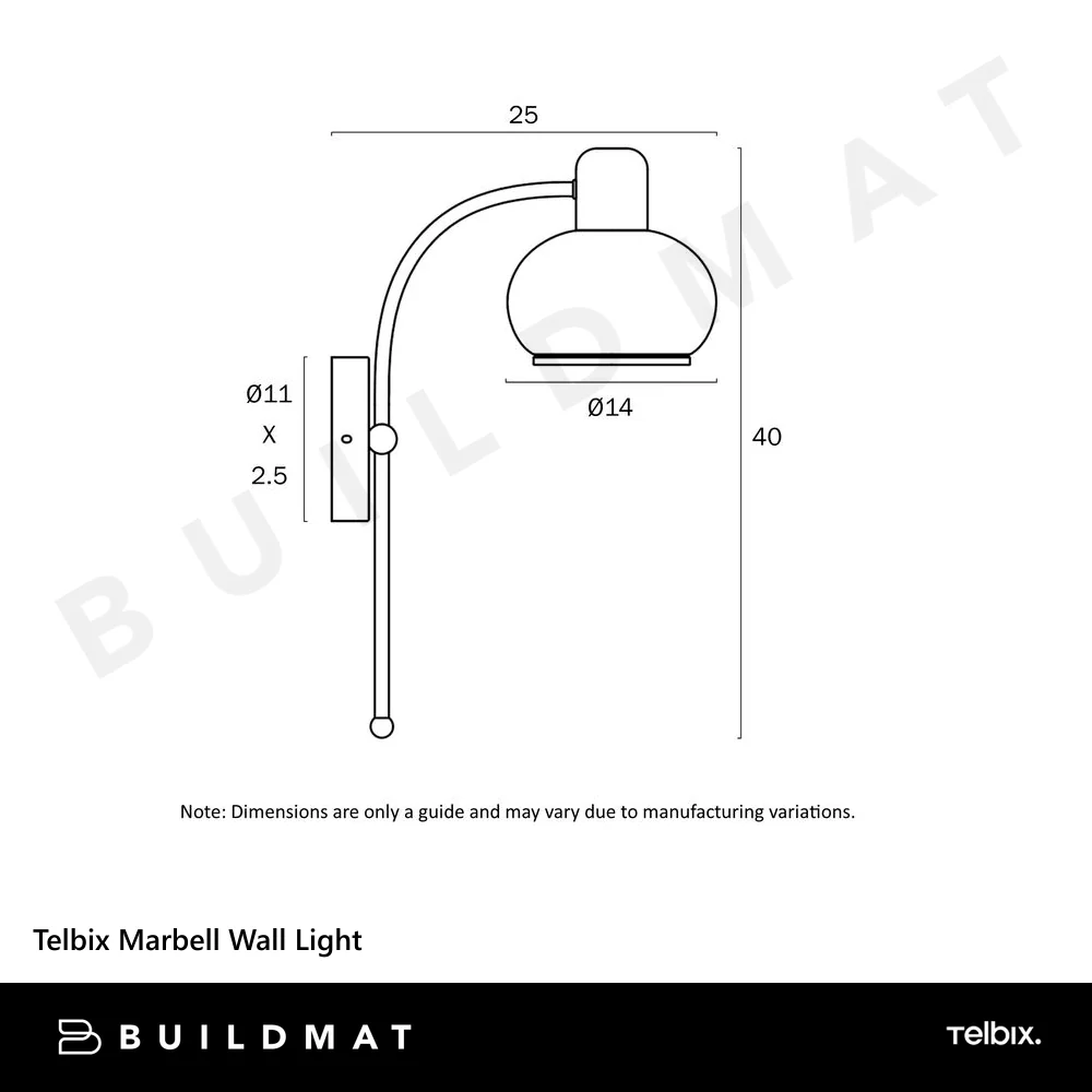 Telbix Marbell Wall Light Black - Image 7