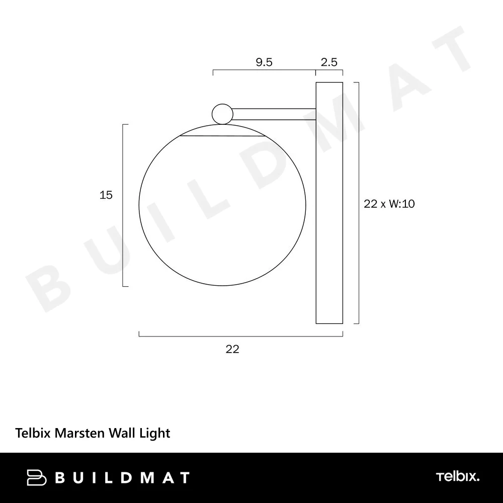 Telbix Marsten Wall Light Black - Image 6