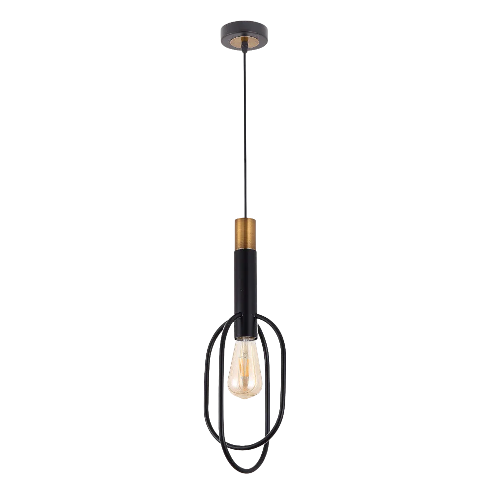 Telbix Marvin 1LT Pendant Oval Black Gold - Image 5