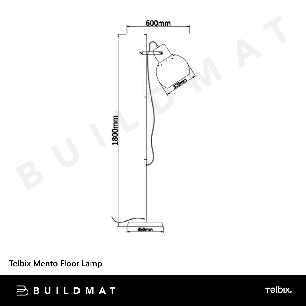 Telbix Mento Floor Lamp Grey - Image 4