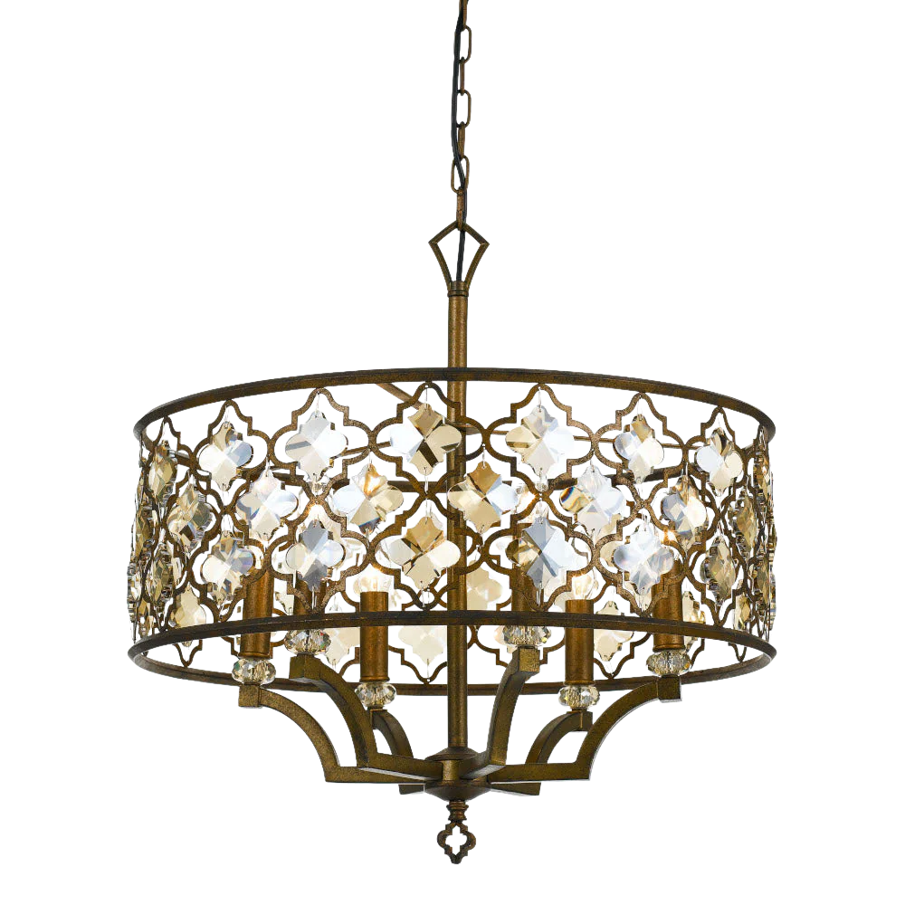Telbix Mimosa Round 6LT Pendant Round Mocha - Image 5