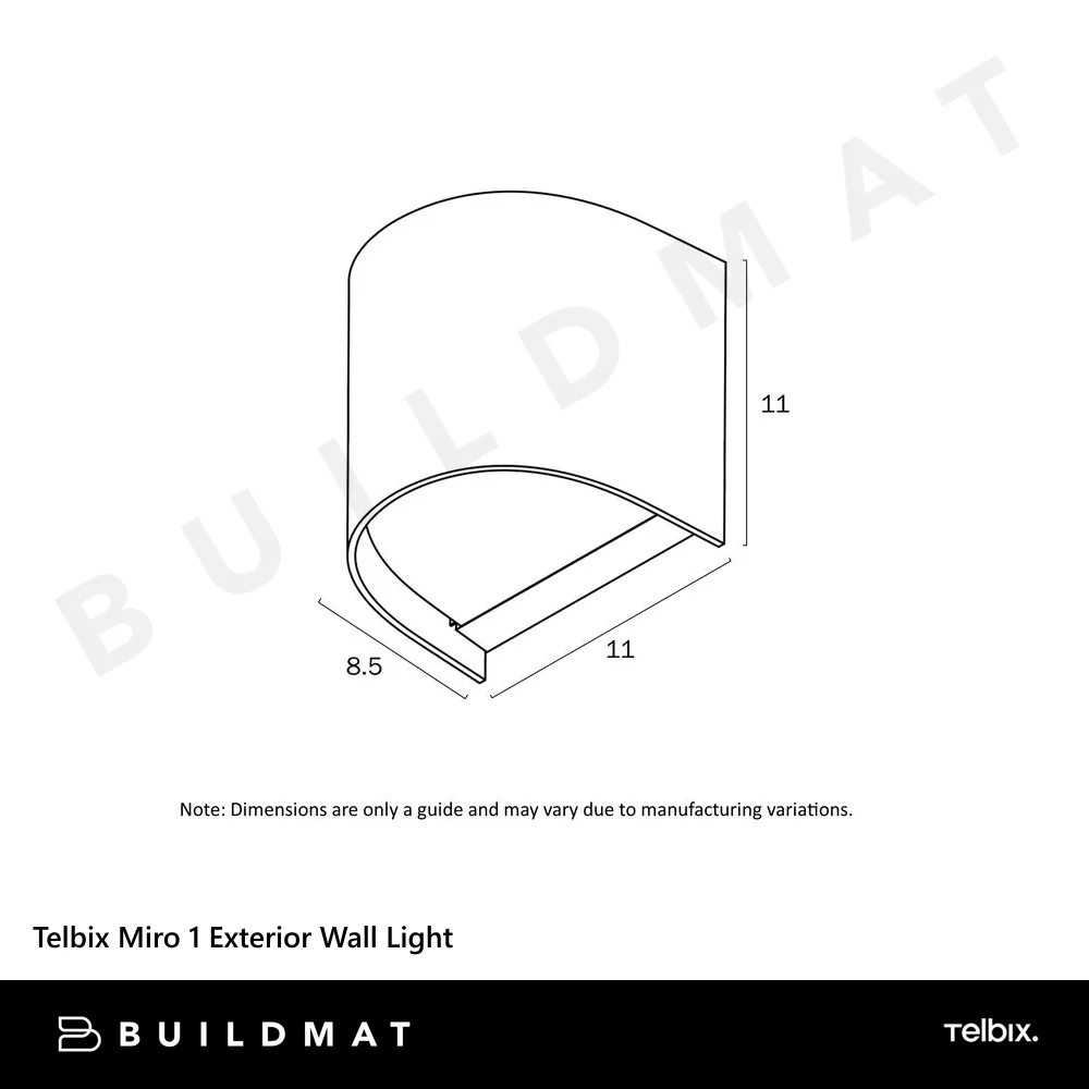 Telbix Miro 1 Exterior Wall Light Grey - Image 6