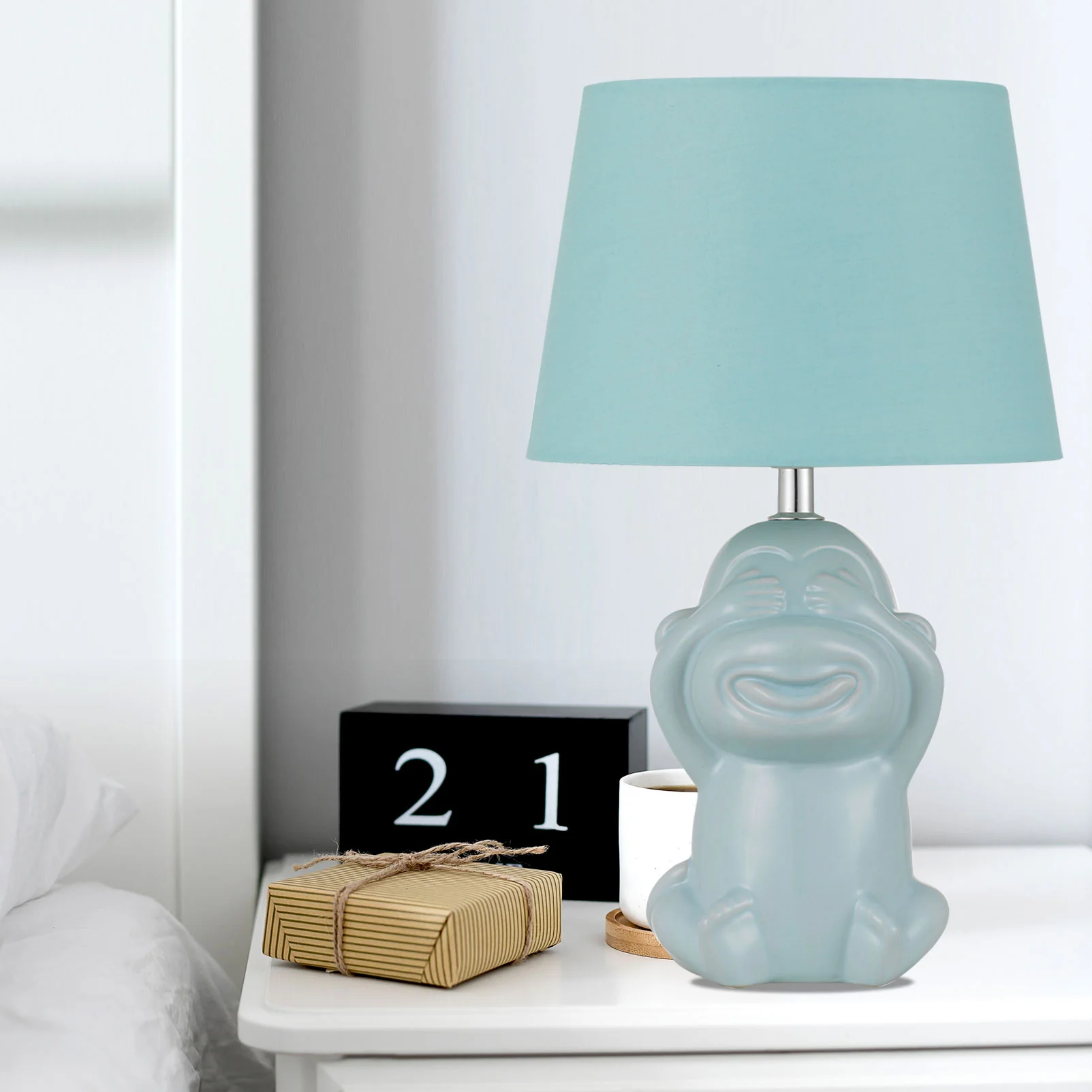 Telbix Misaru Ceramic Table Lamp Blue - Image 4