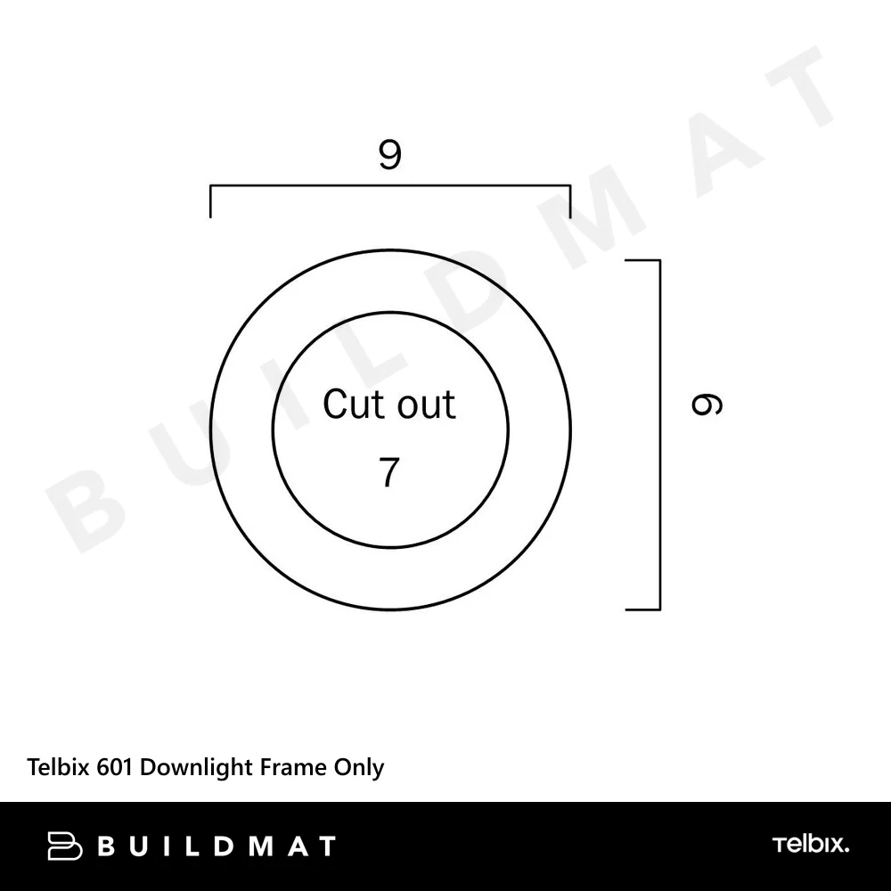 Telbix 601 Downlight Frame Only Nickel - Image 4