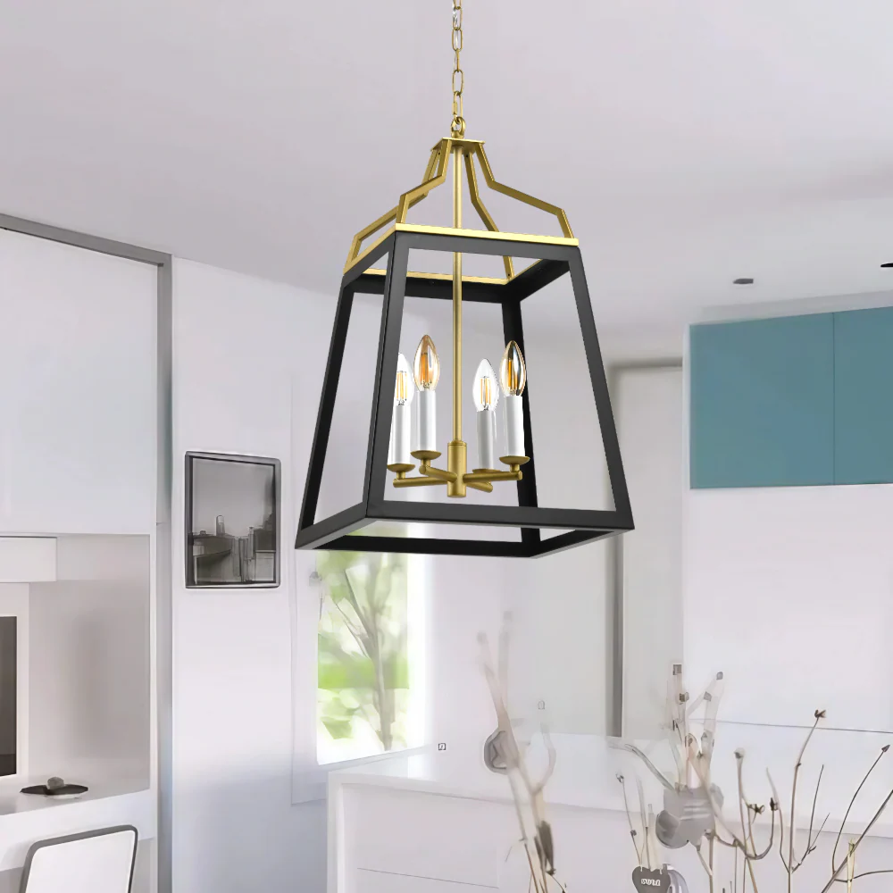 Telbix Monteal 4 Light Pendant Antique Gold - Image 2