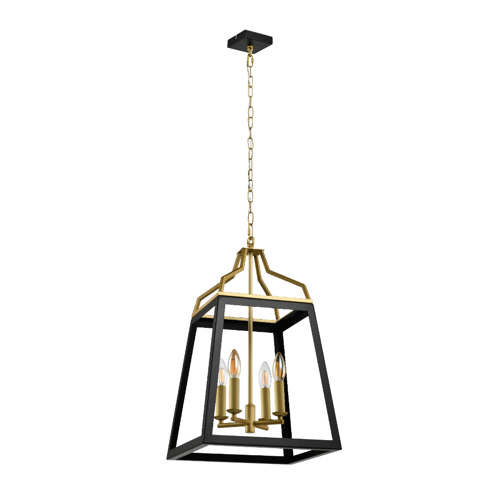 Telbix Monteal 4 Light Pendant Antique Gold - Image 3