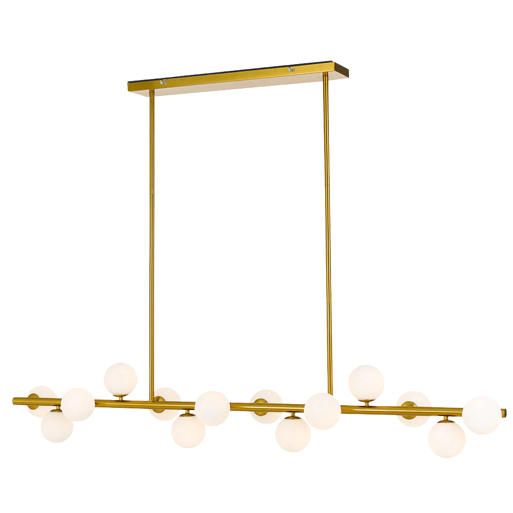 Telbix Moran 14 Lights Pendant Antique Gold Opal Matt
