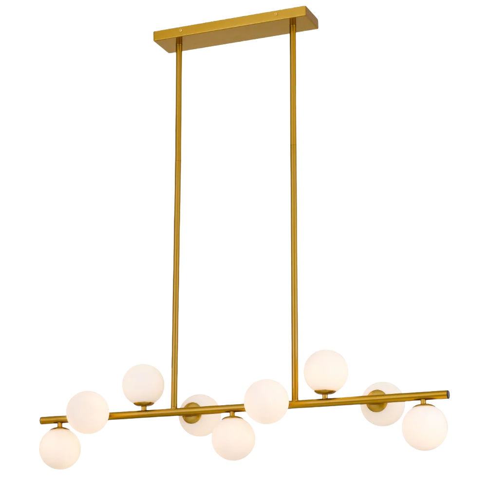 Telbix Moran 9 Lights Pendant Antique Gold Opal Matt - Image 5
