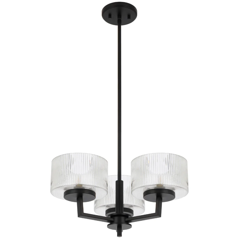 Telbix Moreno 3 Light Pendant Black - Image 4