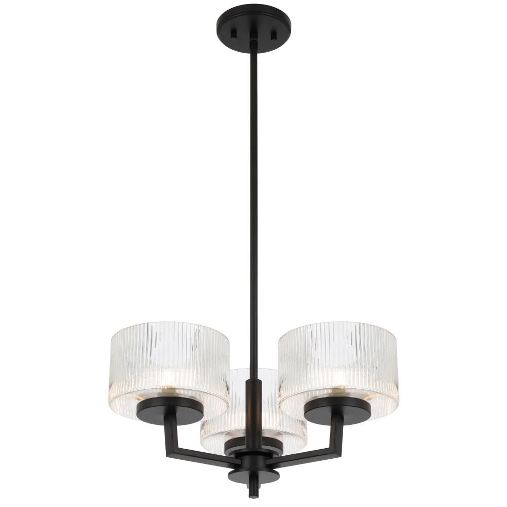 Telbix Moreno 3 Light Pendant Black - Image 5
