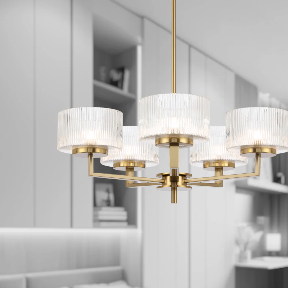 Telbix Moreno 5 Light Pendant Antique Gold - Image 2