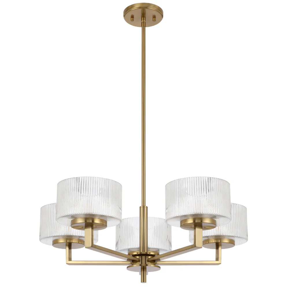 Telbix Moreno 5 Light Pendant Antique Gold - Image 4