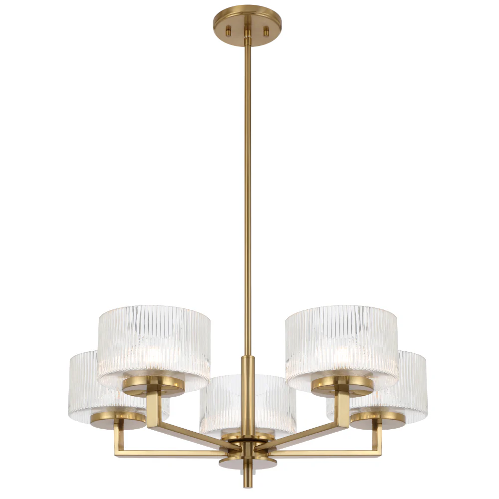 Telbix Moreno 5 Light Pendant Antique Gold - Image 5