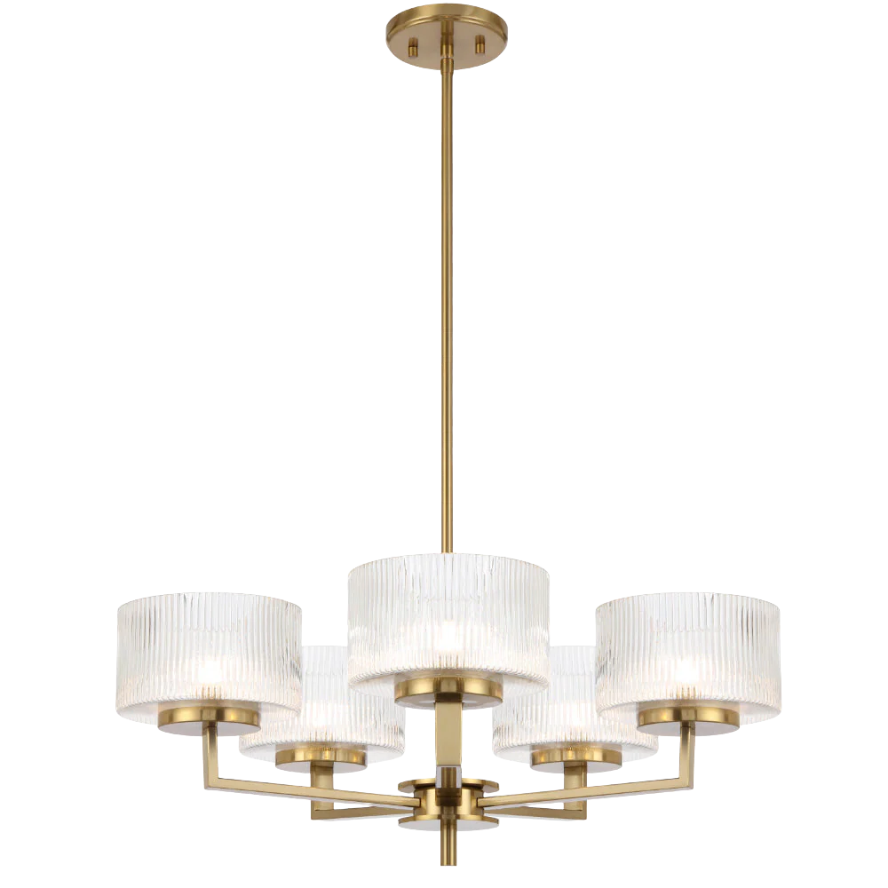 Telbix Moreno 5 Light Pendant Antique Gold - Image 7