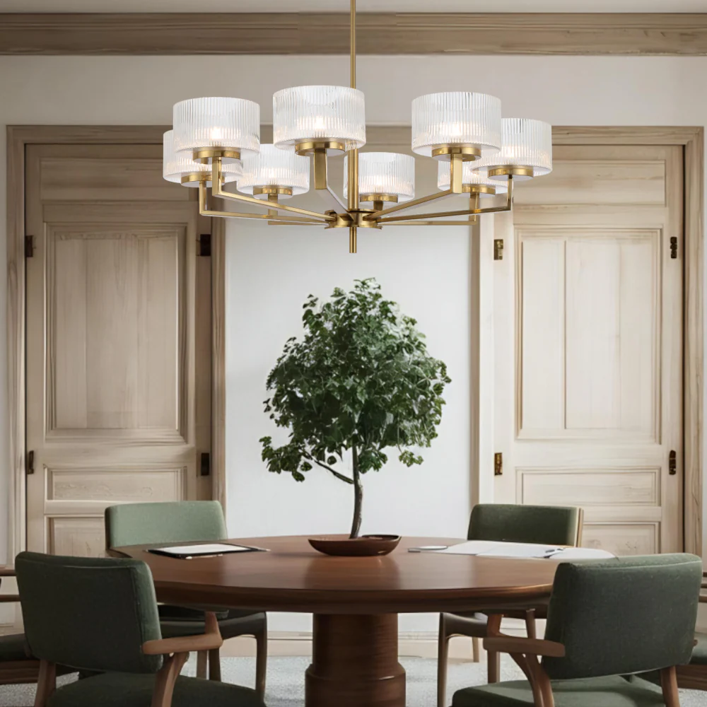 Telbix Moreno 8 Light Pendant Antique Gold - Image 2