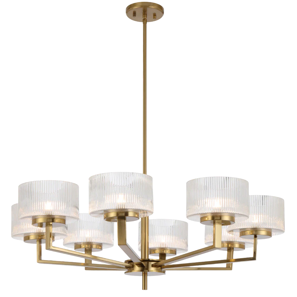 Telbix Moreno 8 Light Pendant Antique Gold - Image 7