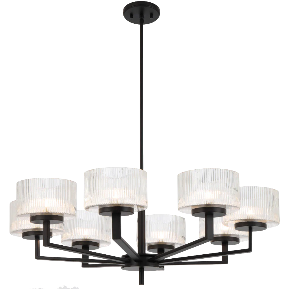 Telbix Moreno 8 Light Pendant Black - Image 7