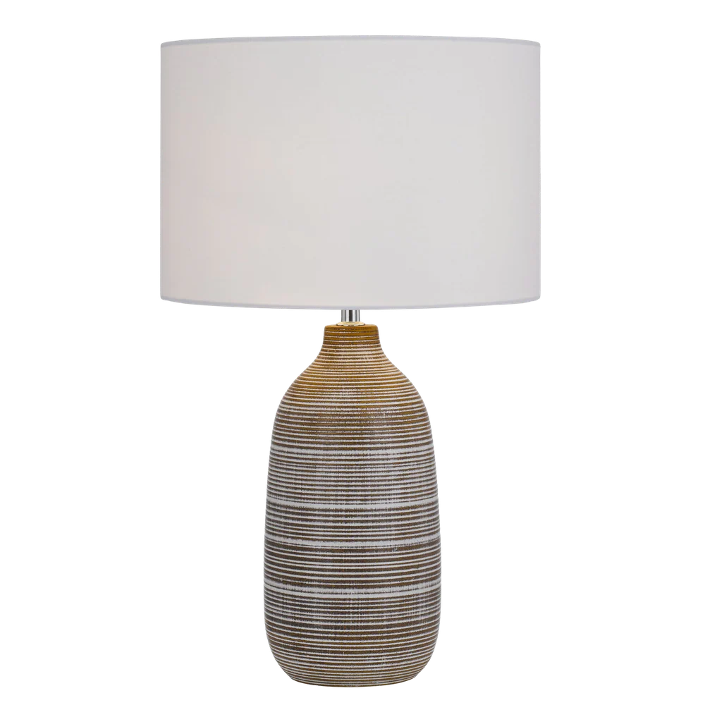 Telbix Nastro Ceramic Table Lamp Brown White - Image 5
