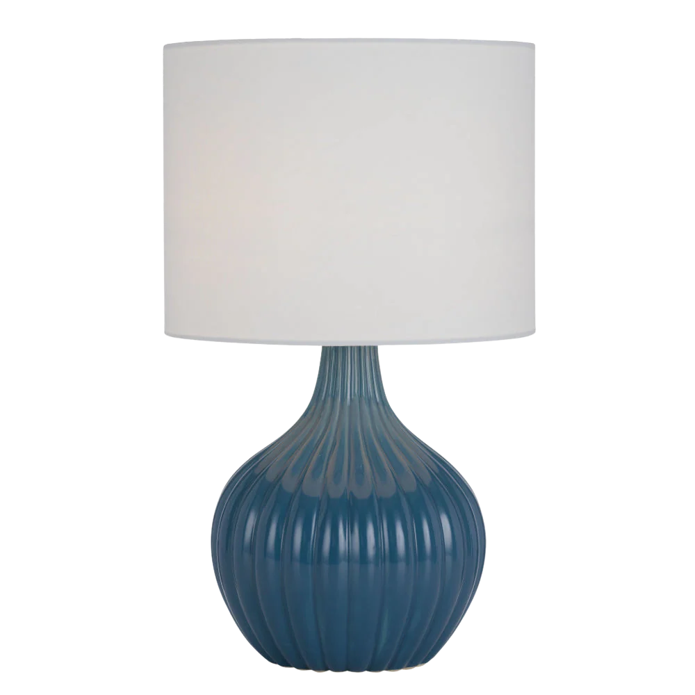Telbix Nord Ceramic Table Lamp Blue White - Image 3