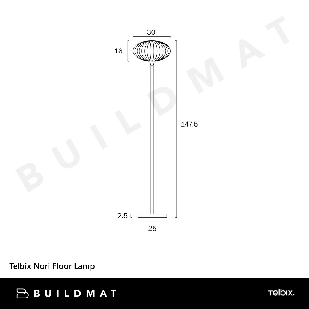 Telbix Nori Floor Lamp Black Opal Matt - Image 4