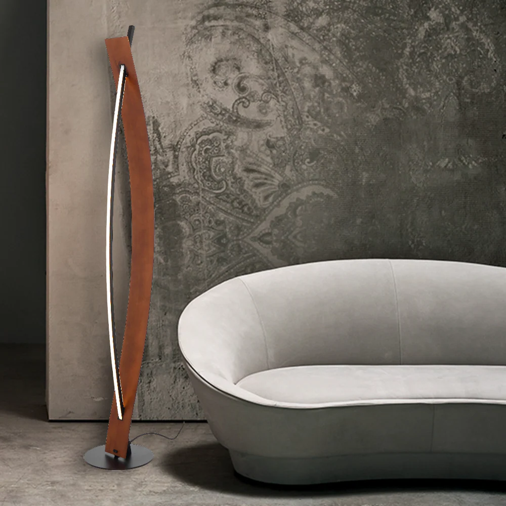 Telbix Norse Floor Lamp Walnut - Image 2