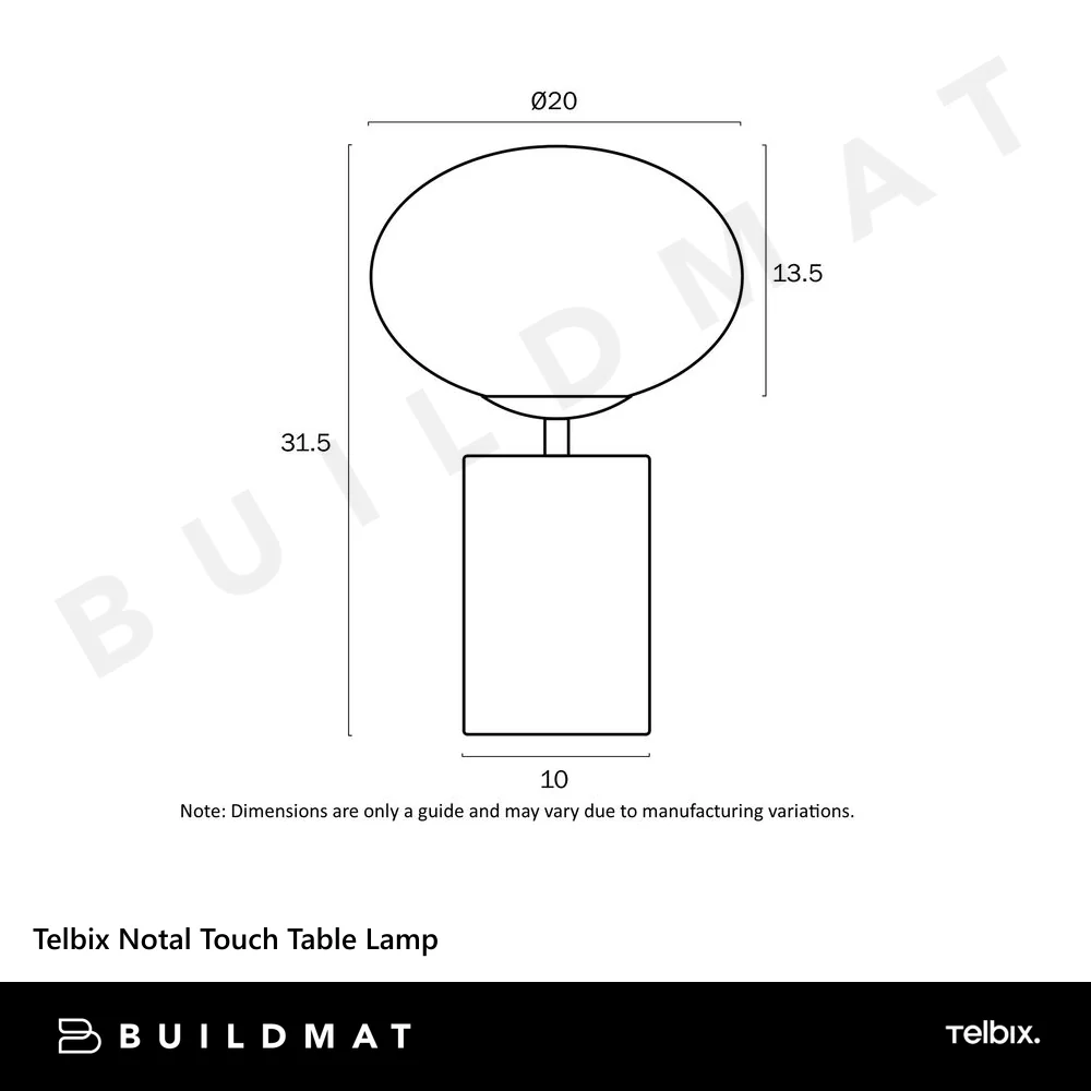 Telbix Notal Touch Table Lamp White - Image 6