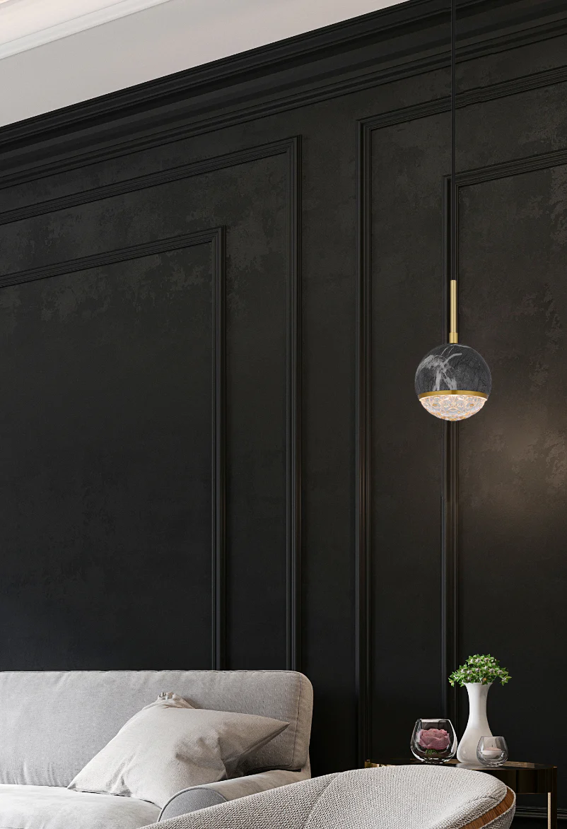 Telbix Oneta 1 Light Pendant Black - Image 2