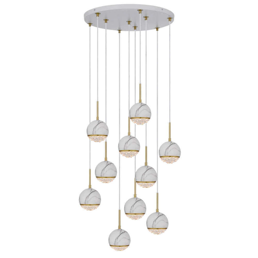 Telbix Oneta 10 Lights Pendant White - Image 3