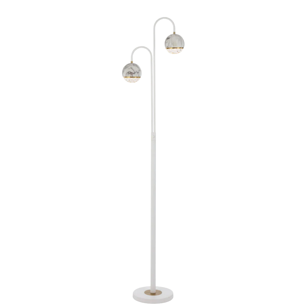Telbix Oneta 2 Lights Floor Lamp White - Image 6