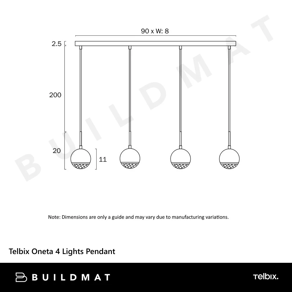 Telbix Oneta 4 Lights Pendant White - Image 5