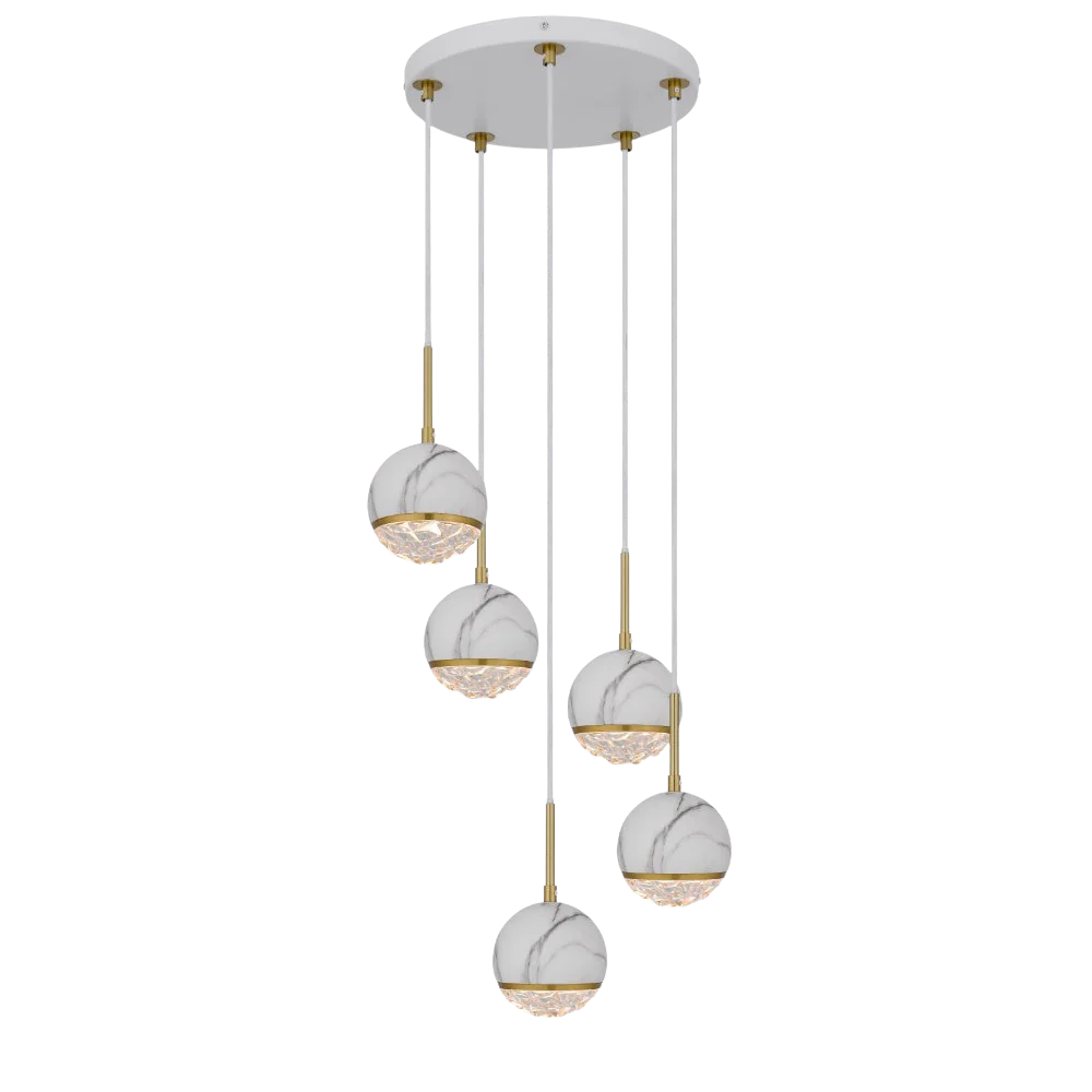 Telbix Oneta 5 Lights Pendant White - Image 3
