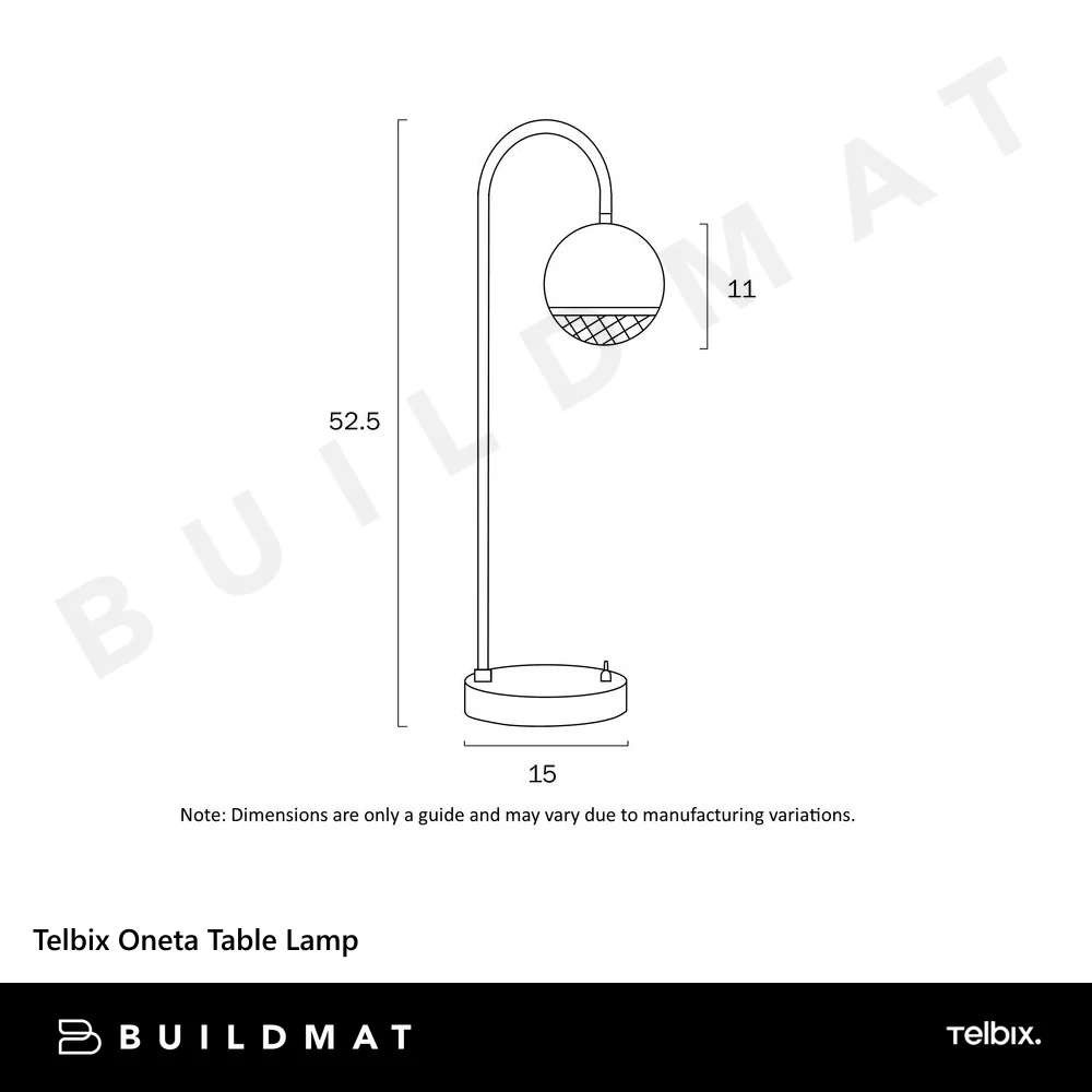 Telbix Oneta Table Lamp Black - Image 4