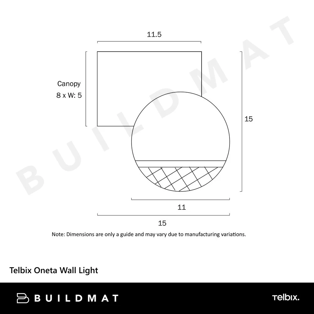 Telbix Oneta Wall Light Black - Image 4